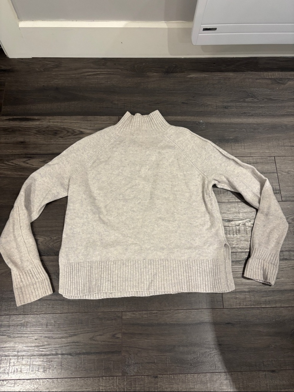 Marc Cain - Wool/ Cashmere Mock Neck Women's Sweater in Light Grey